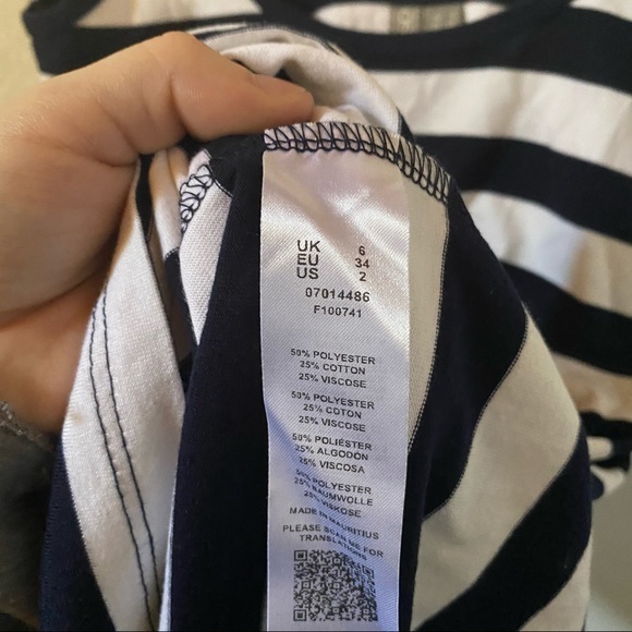 ASOS short black&white stripe shift dress NWT 2 - Picture 6 of 6